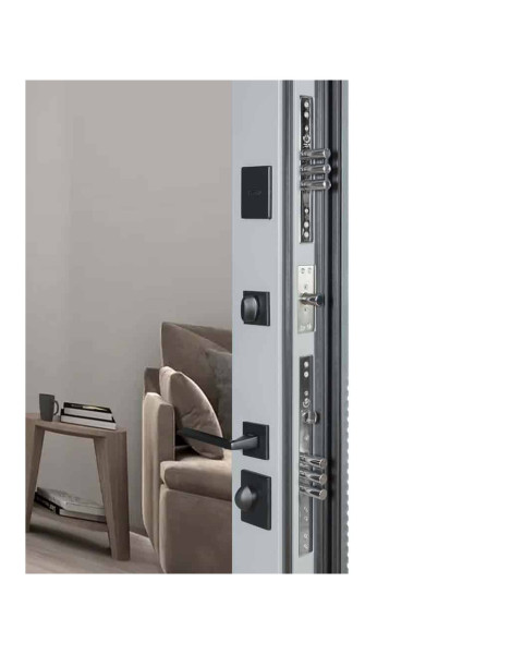 Булат Ультра (квадро) Securemme модель 557/607 тоноване дзеркало (Попелястий металік/Сірий шифер)