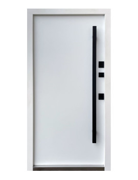 Двері модель Elegant W 3К ручка DMD 8019 (фарба 8019 / біле дерево)