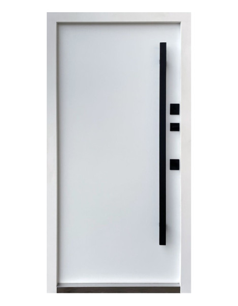 Двері модель Elegant W 3К ручка DMD 8019 (фарба 8019 / біле дерево)