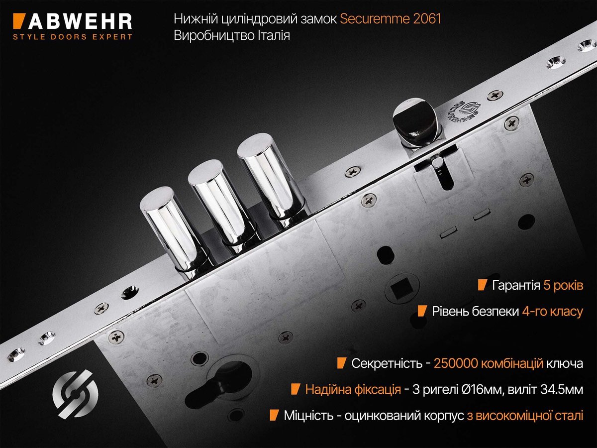 Нижній циліндровий замок Securemme 2061